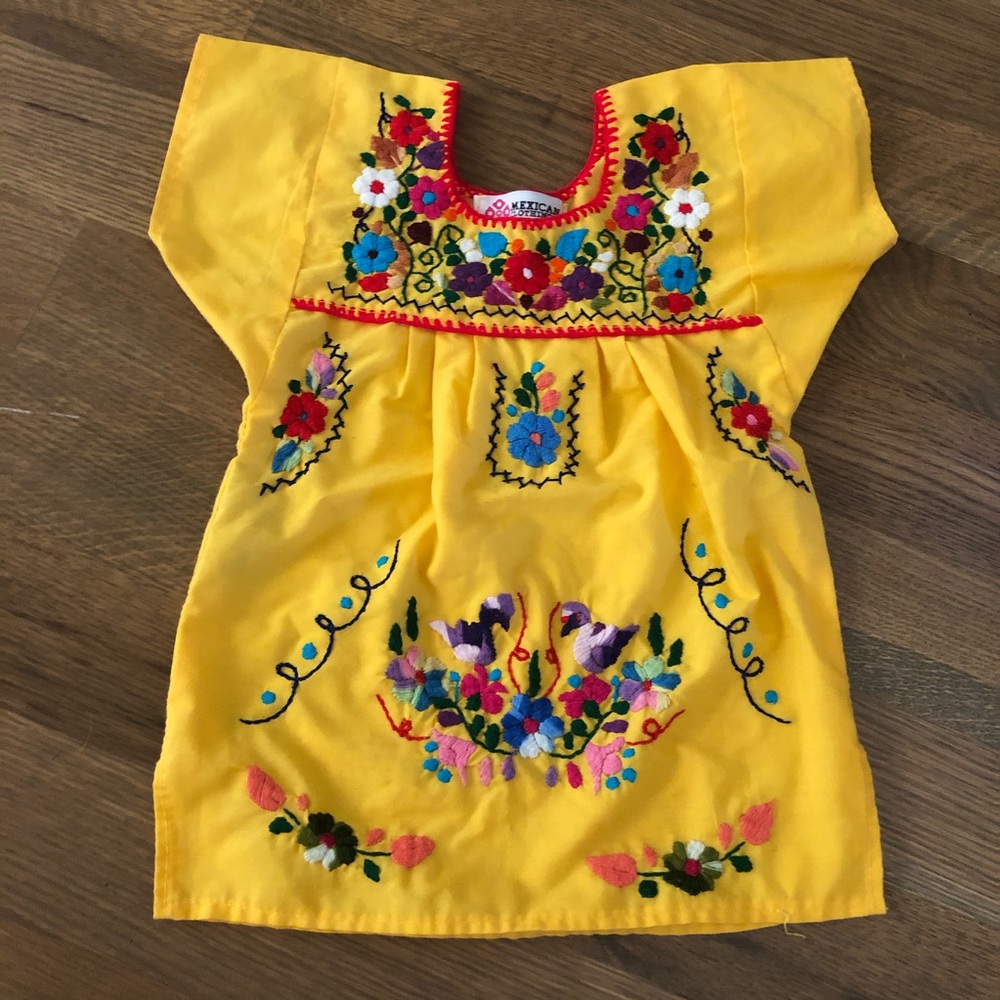 Authentic Embroidered Mexican Dress
